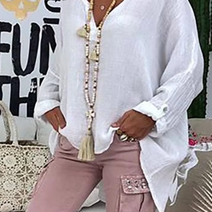 Women’s Blouse | Oversized with V-Neck