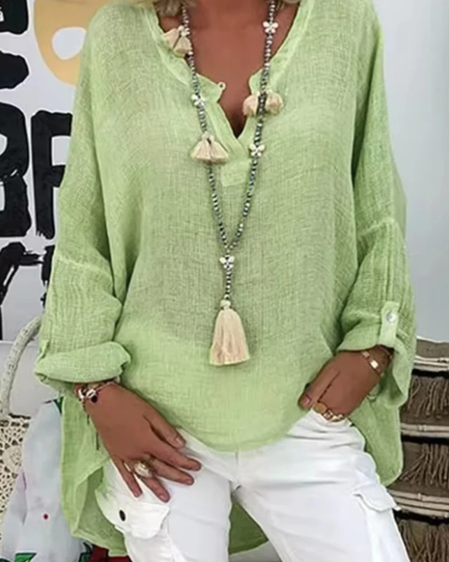 Women’s Blouse | Oversized with V-Neck