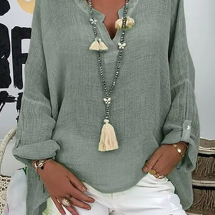Women’s Blouse | Oversized with V-Neck