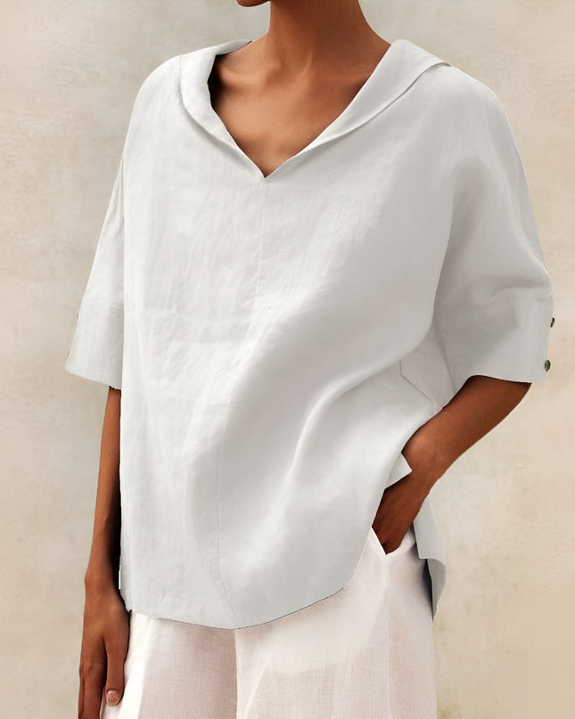 Women’s Blouse | Short Sleeve V Neck