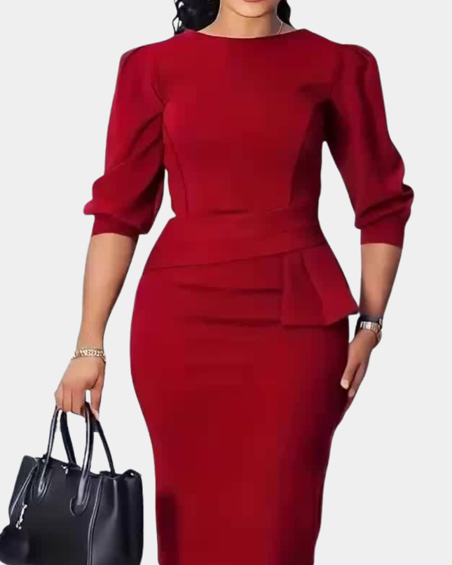 Claudine Bloom | Refined Ruffle Midi Dress
