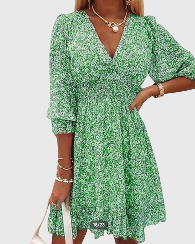 Elisa | Floral Puff Sleeve Dress