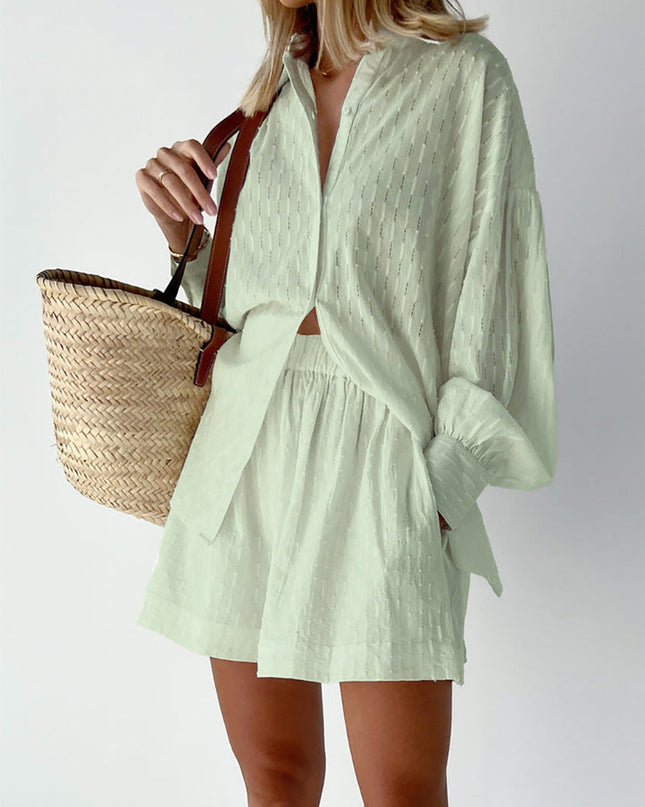 Cesca | Chic Shirt & Shorts Set ( Almost Out Of Stock)
