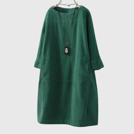 Grace | Relaxed Corduroy Midi Dress