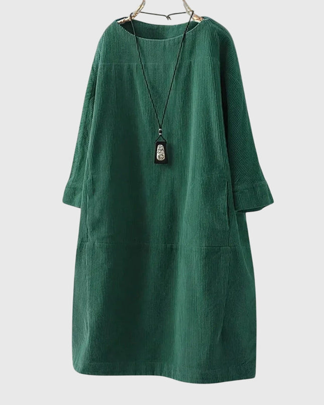 Grace | Relaxed Corduroy Midi Dress