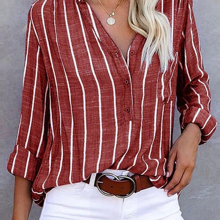 Women’s Blouse | Vertical Stripe Casual