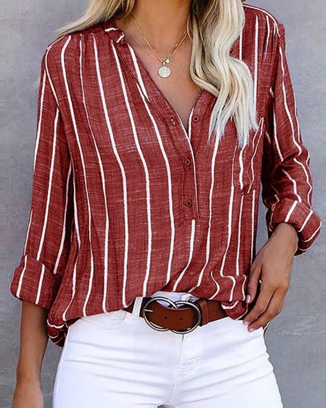 Women’s Blouse | Vertical Stripe Casual
