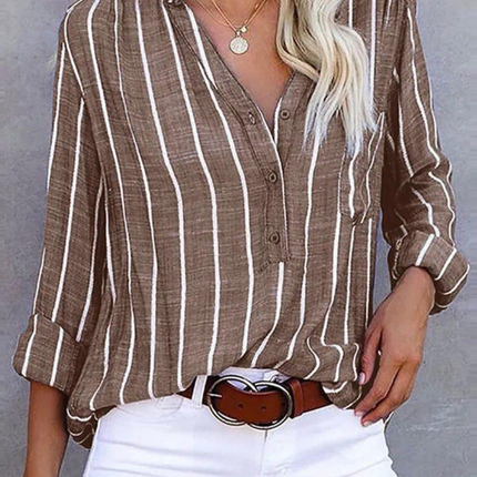 Women’s Blouse | Vertical Stripe Casual