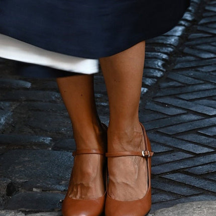 Mary Jane Shoes for Women |  Block Heel Rounded Toe