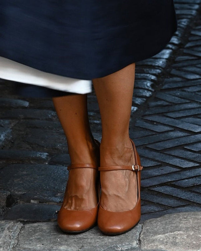 Mary Jane Shoes for Women |  Block Heel Rounded Toe