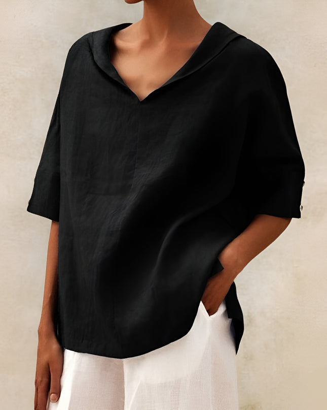 Women’s Blouse | Short Sleeve V Neck