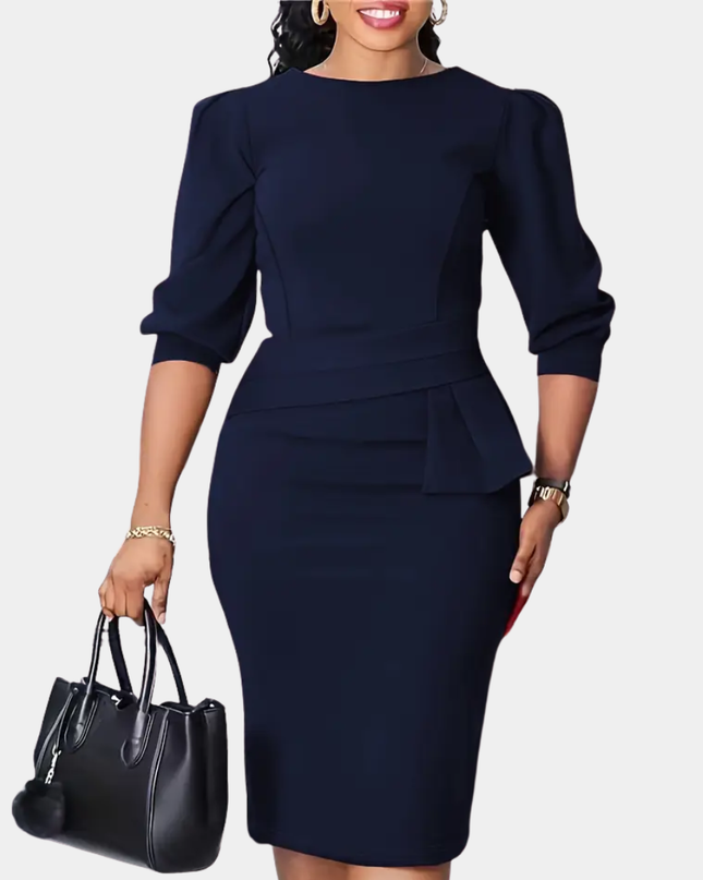Claudine Bloom | Refined Ruffle Midi Dress