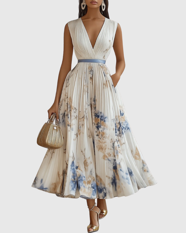 Rowella | Elegant Pleated Maxi Dress