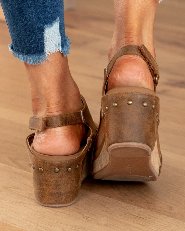 Sandals For Women | Open Toe Slingback With Wedge Heel