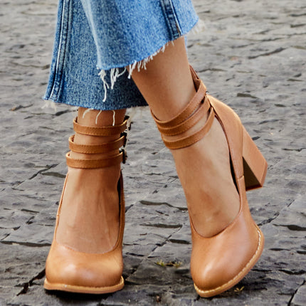 Heels For Women | Ankle Strap Block Heel
