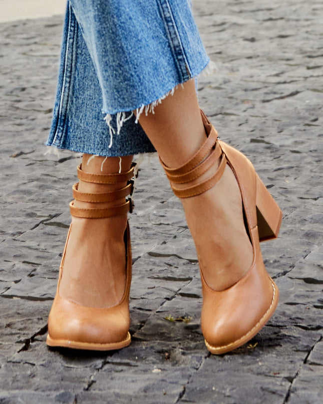 Heels For Women | Ankle Strap Block Heel