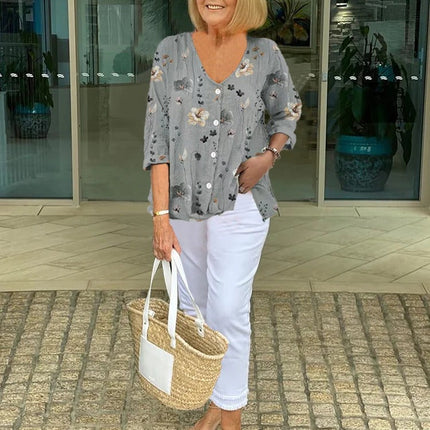 Women’s Blouse | Floral with Button Front