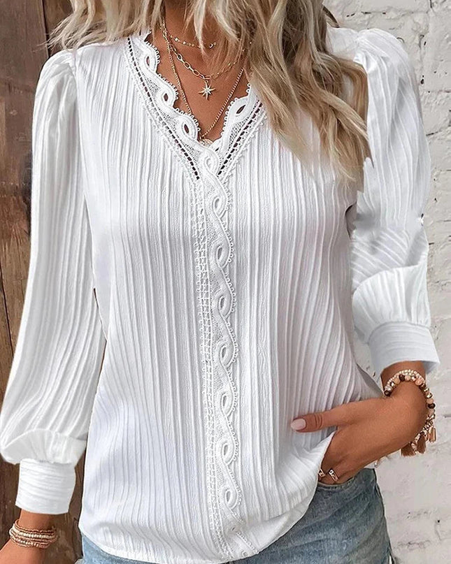 Women’s Blouse | Long Sleeve with Lace Details