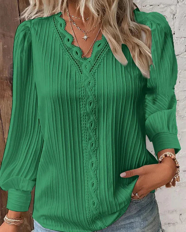 Women’s Blouse | Long Sleeve with Lace Details