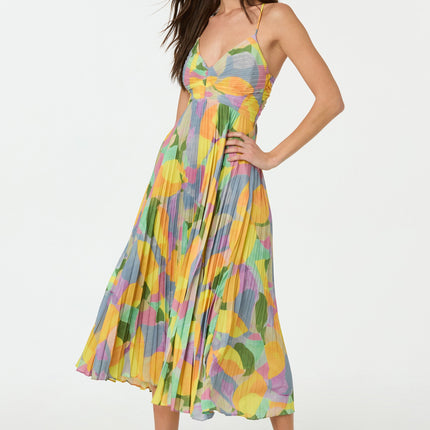 Women’s Dress | Pleated Maxi Cross Tie Back