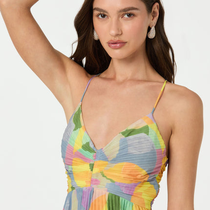 Women’s Dress | Pleated Maxi Cross Tie Back