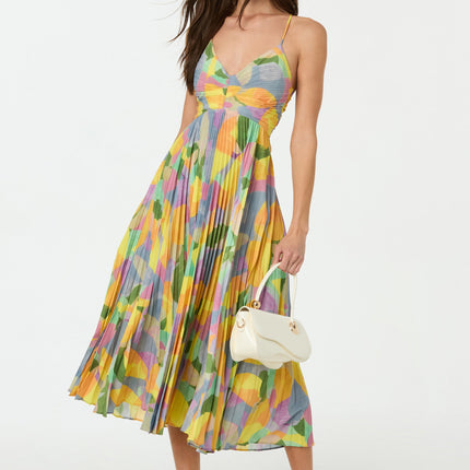 Women’s Dress | Pleated Maxi Cross Tie Back