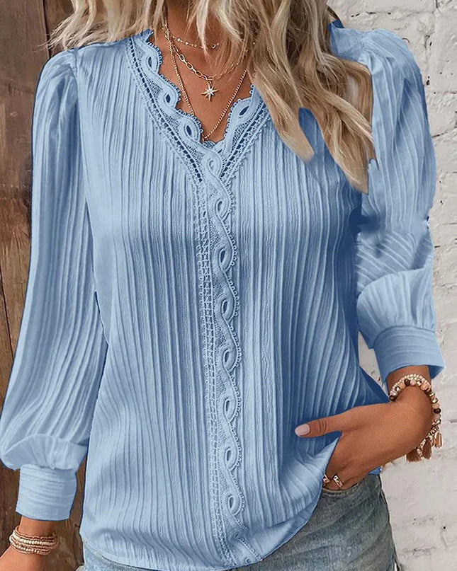 Women’s Blouse | Long Sleeve with Lace Details