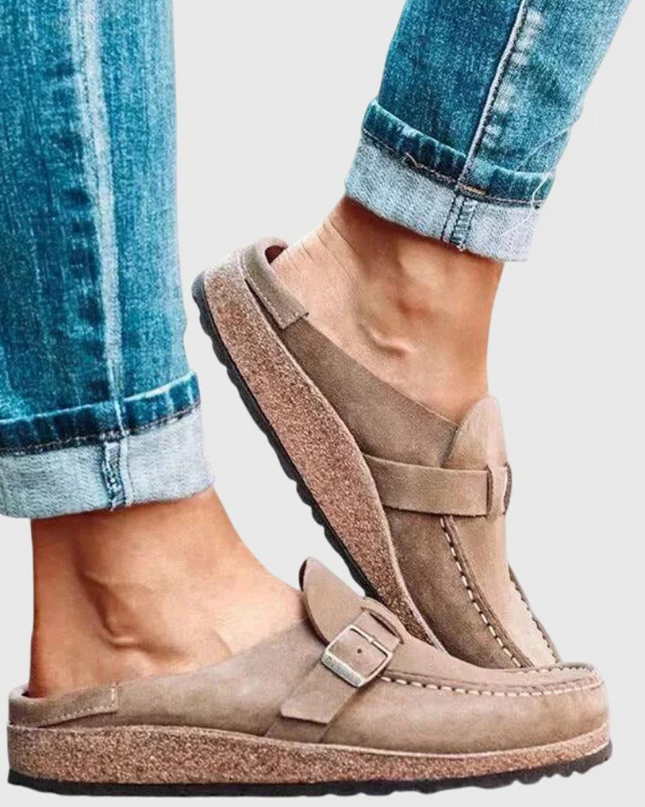 Loafers For Women | Buckle Strap Closed Toe
