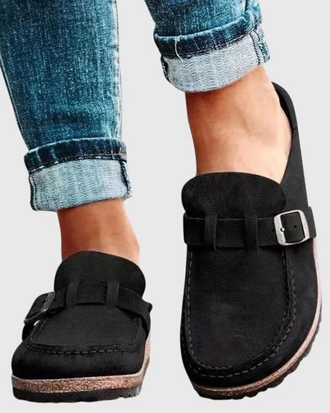 Loafers For Women | Buckle Strap Closed Toe