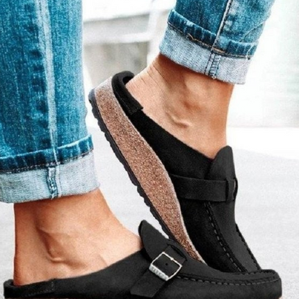 Loafers For Women | Buckle Strap Closed Toe
