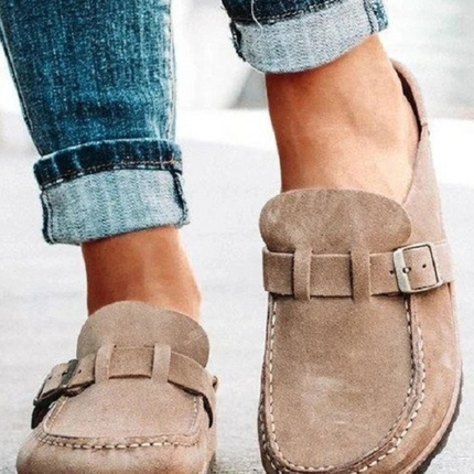 Loafers For Women | Buckle Strap Closed Toe