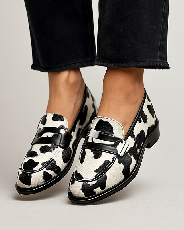 Loafers for Women | Patterned Flat Slip-On
