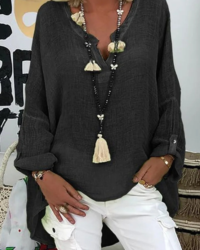 Women’s Blouse | Oversized with V-Neck
