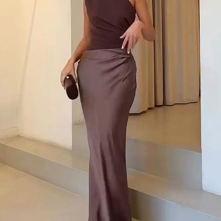 Women's Dress | One Shoulder Maxi Floor Length