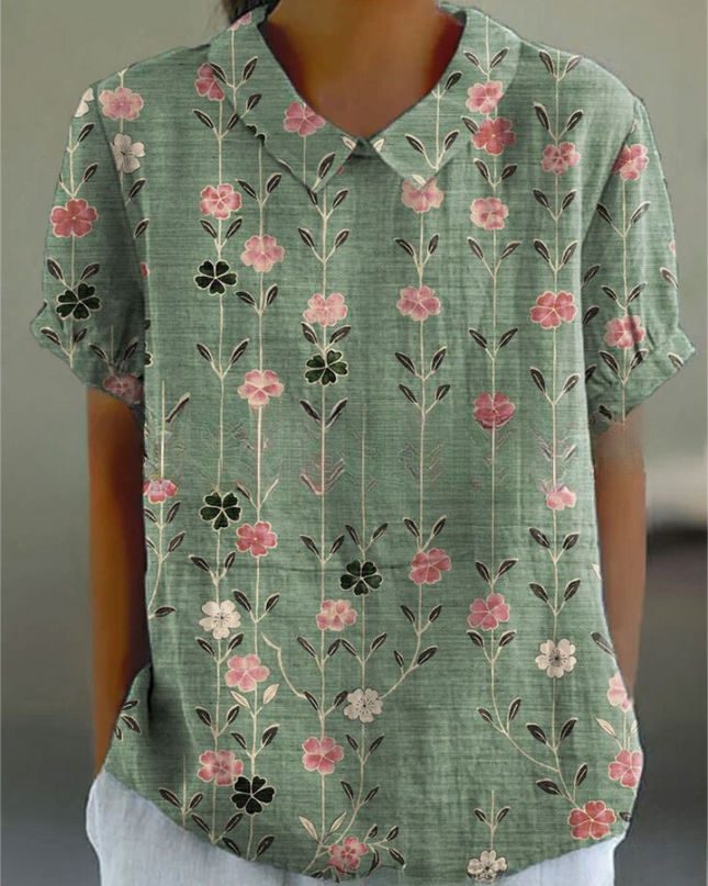 Women's Blouse | Floral Print Collar