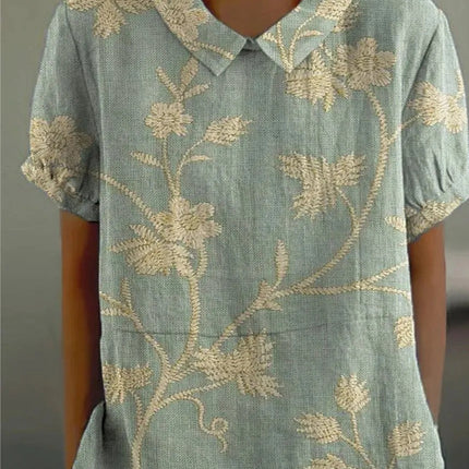Women's Blouse | Floral Print Collar