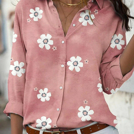 Women's Blouse | Floral Print Button Front