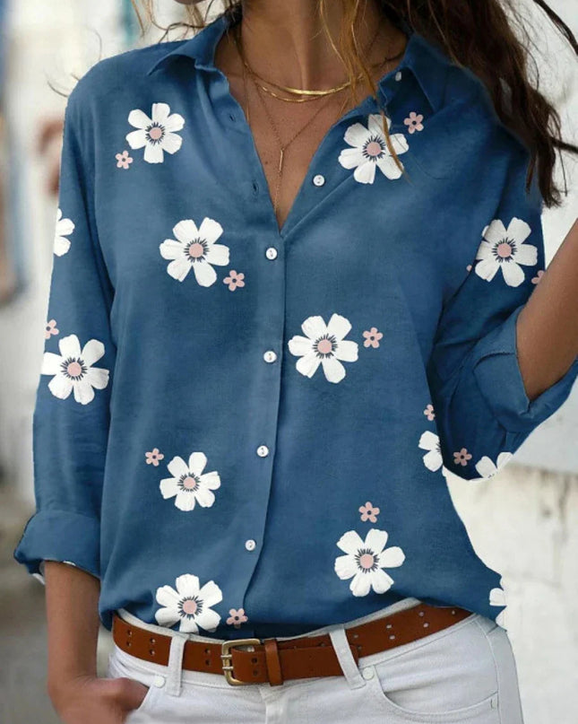 Women’s Blouse | Floral Print with Button Front