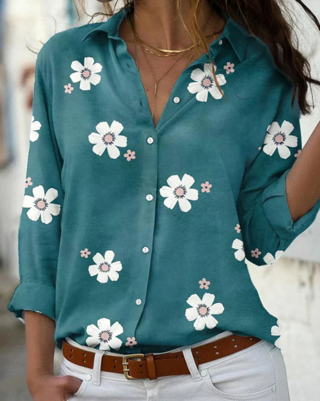 Women’s Blouse | Floral Print with Button Front