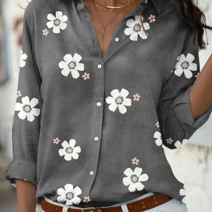 Women’s Blouse | Floral Print with Button Front