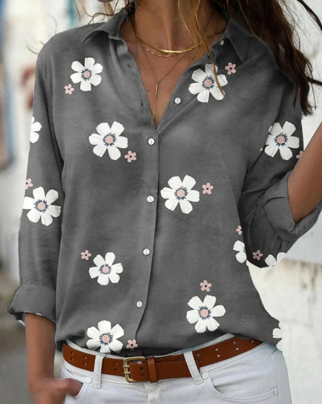 Women’s Blouse | Floral Print with Button Front