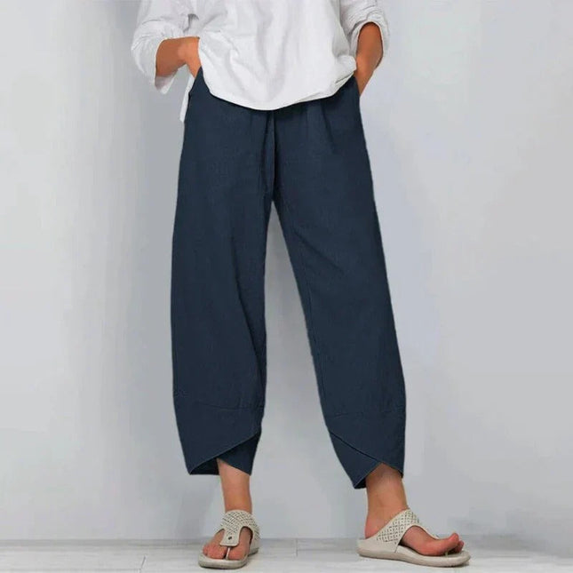 Women's Summer Pants | Wide Leg Cropped Hem