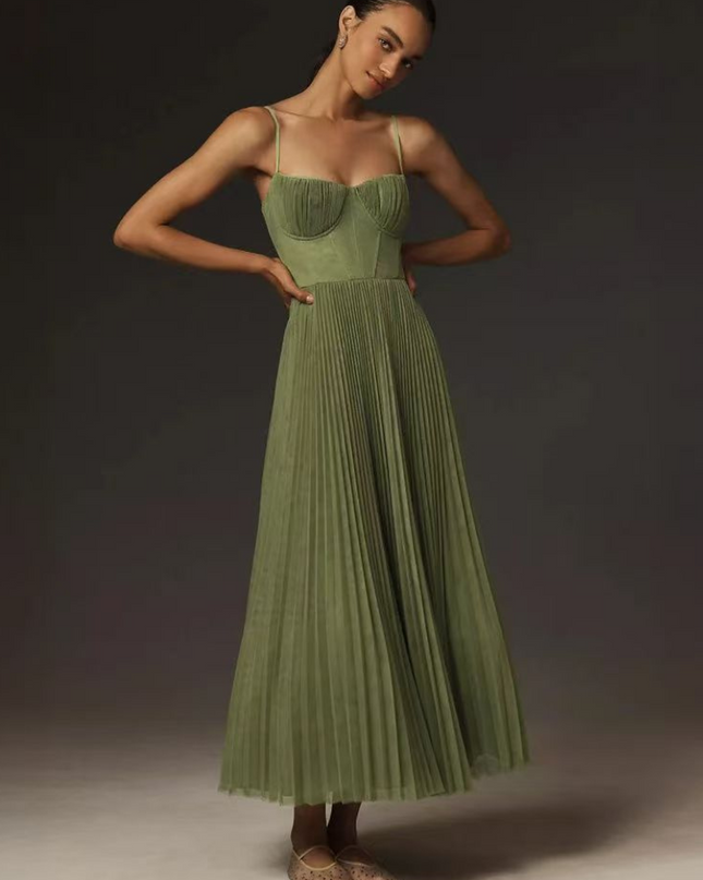 Women’s Dress | Sleeveless Pleated Maxi