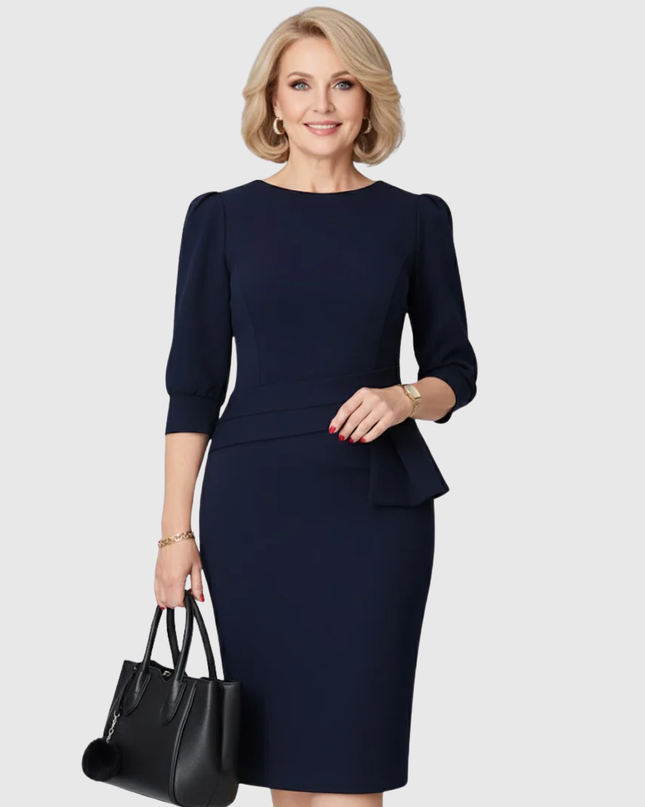 Claudine Bloom | Refined Ruffle Midi Dress