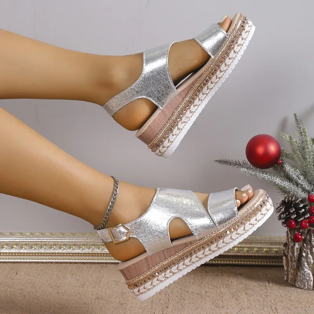 Sandals For Women | Platform Open Toe Ankle Strap