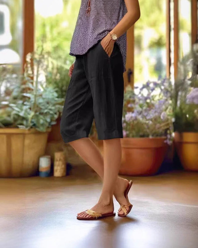 Women's Summer Shorts | Straight Leg Knee Length