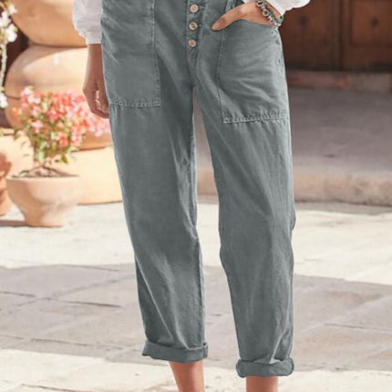Women’s Trousers | Button Front Tapered