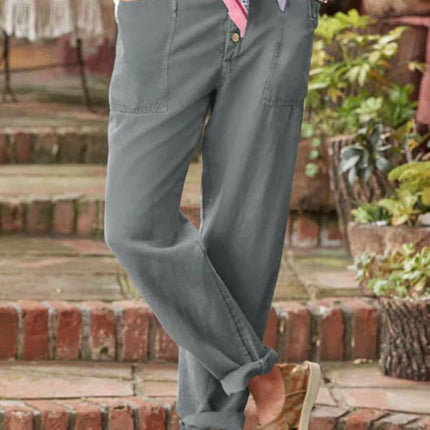 Women’s Trousers | Button Front Tapered