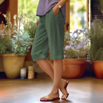 Women's Summer Shorts | Straight Leg Knee Length
