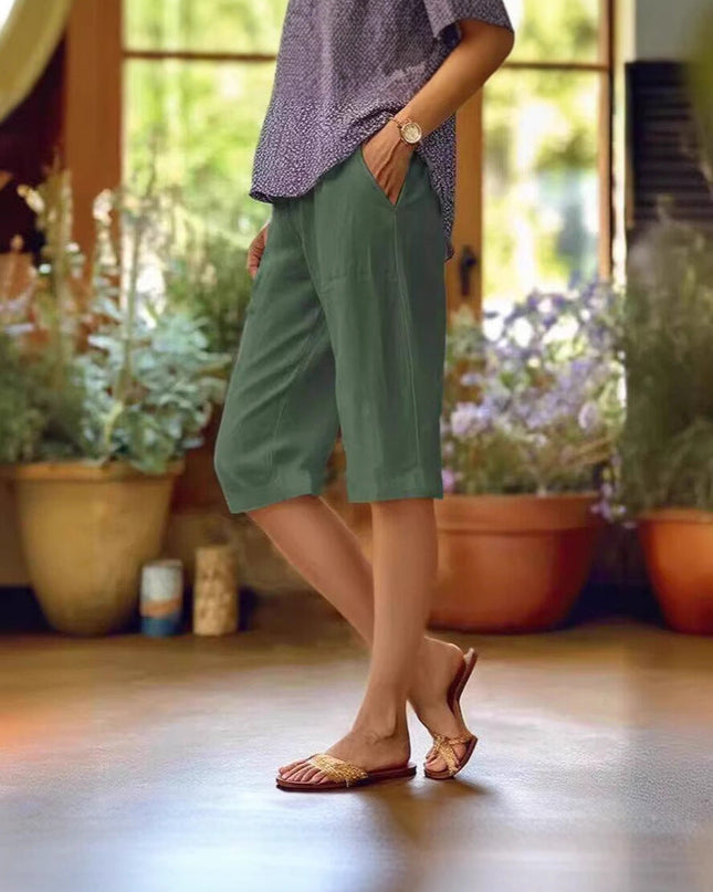 Women's Summer Shorts | Straight Leg Knee Length